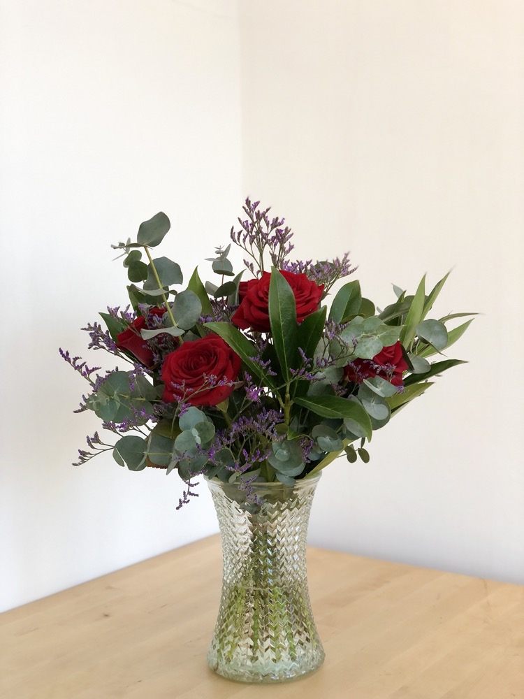Valentine's Roses Vase